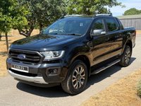 USED 2022 72 FORD RANGER 2.0 EcoBlue Wildtrak Pickup Double Cab 4dr Diesel Auto 4WD Euro 6 (s/s) (213 ps) ONE OWNER - BLACK - AUTO - FSH