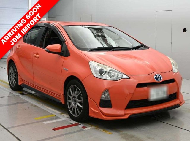 View our Toyota Aqua 1.5 Hybrid Automatic Petrol JDM IMPORT Hatchback Orange 5dr