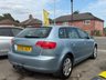 USED 2005 05 AUDI A3 2.0 FSI SE Sportback 5dr Petrol Manual (178 g/km, 150 bhp) COMES WITH A FULL SERVICE HISTORY/ FRESH SERVICE AND NEW MOT. GOOD CONDITION. FINISHED IN A METALLIC LIGHT BLUE COLOUR. NICE SPEC MODEL INCLUDING CRUISE CONTROL, HEATED FRONT SEATS, ELECTRIC FRONT SEATS, AUTO LIGHTS AND WIPERS, ANTI CHROMATIC REAR VIEW MIRROR, DUAL CLIMATE CONTROL, CD/ TAPE/ RADIO, REMOTE LOCKING, ELECTRIC WINDOWS AND MIRRORS, TWIN SUN ROOF.