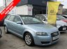 USED 2005 05 AUDI A3 2.0 FSI SE Sportback 5dr Petrol Manual (178 g/km, 150 bhp) COMES WITH A FULL SERVICE HISTORY/ FRESH SERVICE AND NEW MOT. GOOD CONDITION. FINISHED IN A METALLIC LIGHT BLUE COLOUR. NICE SPEC MODEL INCLUDING CRUISE CONTROL, HEATED FRONT SEATS, ELECTRIC FRONT SEATS, AUTO LIGHTS AND WIPERS, ANTI CHROMATIC REAR VIEW MIRROR, DUAL CLIMATE CONTROL, CD/ TAPE/ RADIO, REMOTE LOCKING, ELECTRIC WINDOWS AND MIRRORS, TWIN SUN ROOF.