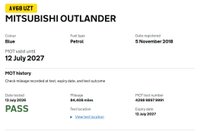 USED 2018 68 MITSUBISHI OUTLANDER 2.0 MIVEC 4 SUV 5dr Petrol CVT 4WD Euro 6 (s/s) (150 ps) Part Service History  |  Set of 2 Keys