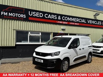 2019 PEUGEOT PARTNER 1.5 BlueHDi 1000 Professional Standard Panel Van 5dr Diesel Manual SWB Euro 6 (100 bhp) &pound;8500.00