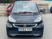 USED 2012 62 SMART FORTWO 1.0 MHD Passion Coupe 2dr Petrol SoftTouch Euro 5 (s/s) (71 bhp) FULL SERVICE HISTORY + GREAT CAR