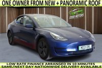 USED 2021 21 TESLA Model 3 Standard Range Plus Saloon 4dr Electric Auto RWD (241 bhp) +++1 OWNER FROM NEW+PANORAMIC GLASS ROOF+++
