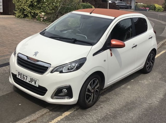 View our Peugeot 108 1.2 PureTech Roland Garros Top! 5dr Petrol Manual Euro 6 (82 ps)