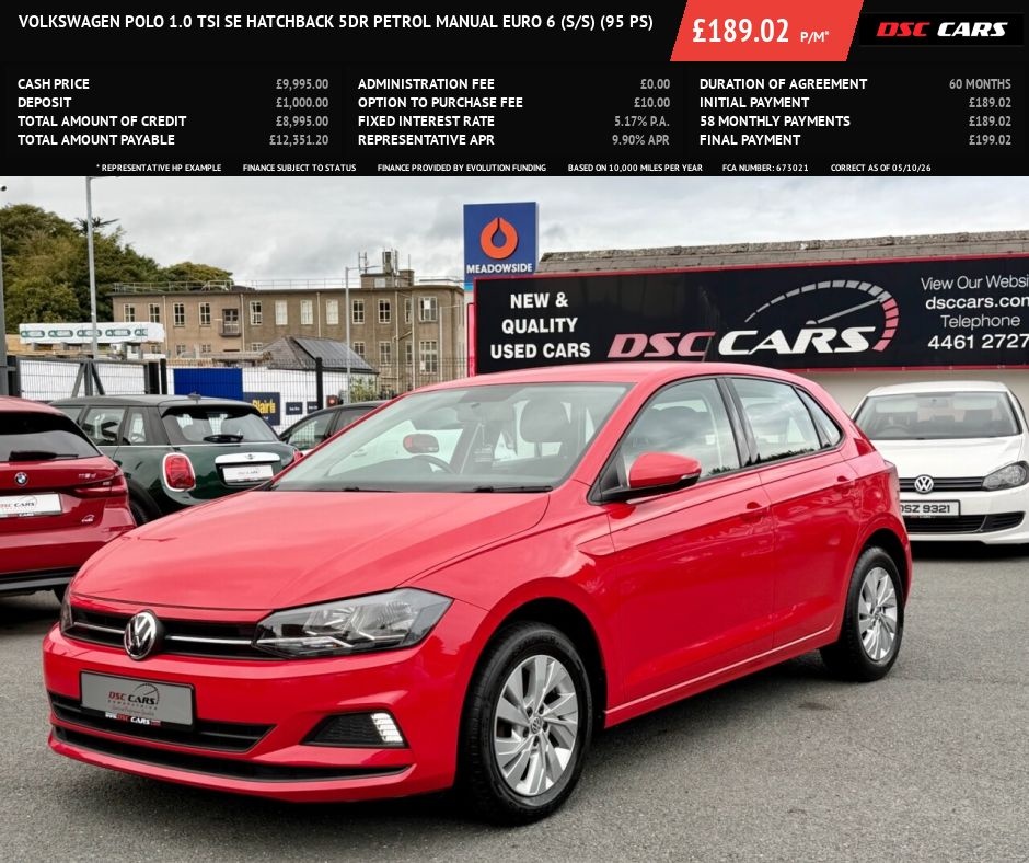2018 VOLKSWAGEN POLO 1.0 TSI SE Hatchback 5dr Petrol Manual Euro 6 (s/s) (95 ps) - vehicle photo 15 for sale on PureCar