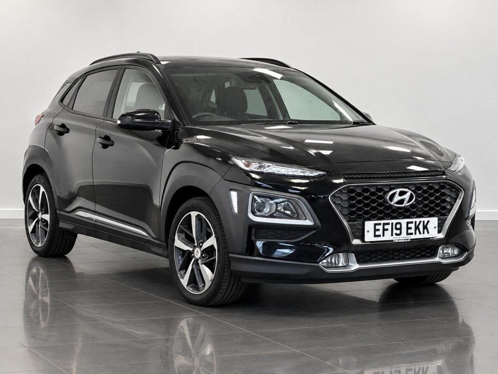 Black 2019 Hyundai Kona Hatchback Front-wheel drive Manual