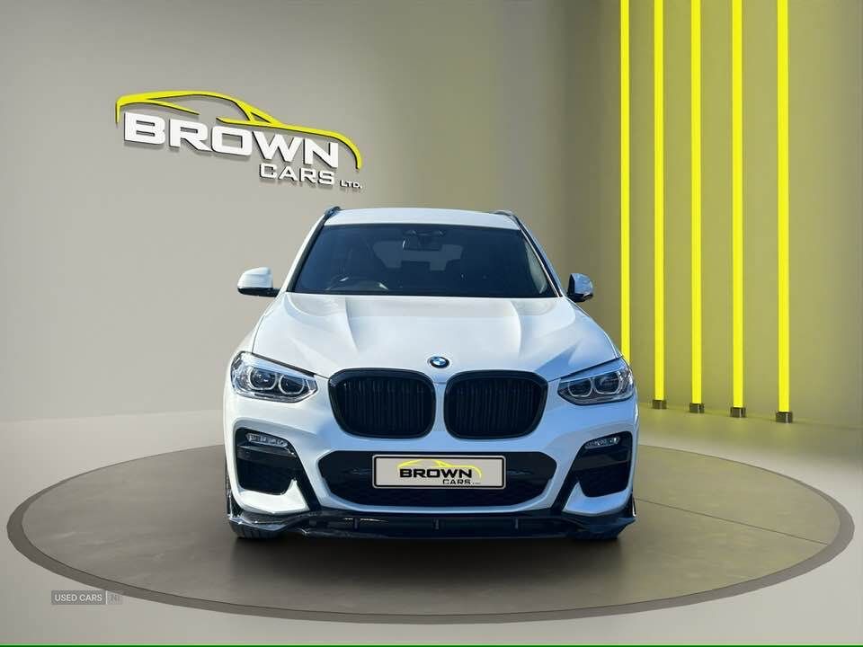 2018 BMW X3 LOW MILES ****Full Body kit****Finance Available 2018 BMW X3 xDrive20d M Sport Auto . ****Finance Available . White With Black with leather interior. 46000 miles Full Body kit Reversing camera Satellite navigation Heated front seats Front & rear parking sensors Cruise control LED headlights & rear lights Rear privacy glass Alloy wheels optional extra Immaculate condition throughout. £22995 Finance available | Low deposit options Reg: YJ68XAV Alan - 07511 310707 / 07907 561671 Message now to arrange a viewing or for more info . . - vehicle photo 2 for sale on PureCar