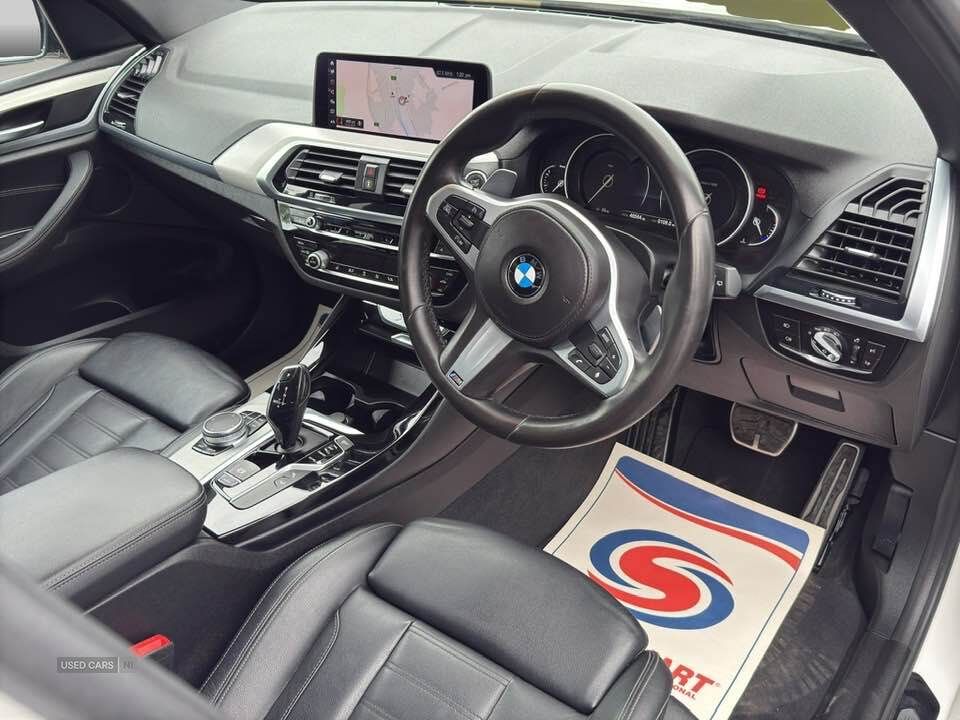 2018 BMW X3 LOW MILES ****Full Body kit****Finance Available 2018 BMW X3 xDrive20d M Sport Auto . ****Finance Available . White With Black with leather interior. 46000 miles Full Body kit Reversing camera Satellite navigation Heated front seats Front & rear parking sensors Cruise control LED headlights & rear lights Rear privacy glass Alloy wheels optional extra Immaculate condition throughout. £22995 Finance available | Low deposit options Reg: YJ68XAV Alan - 07511 310707 / 07907 561671 Message now to arrange a viewing or for more info . . - vehicle photo 10 for sale on PureCar