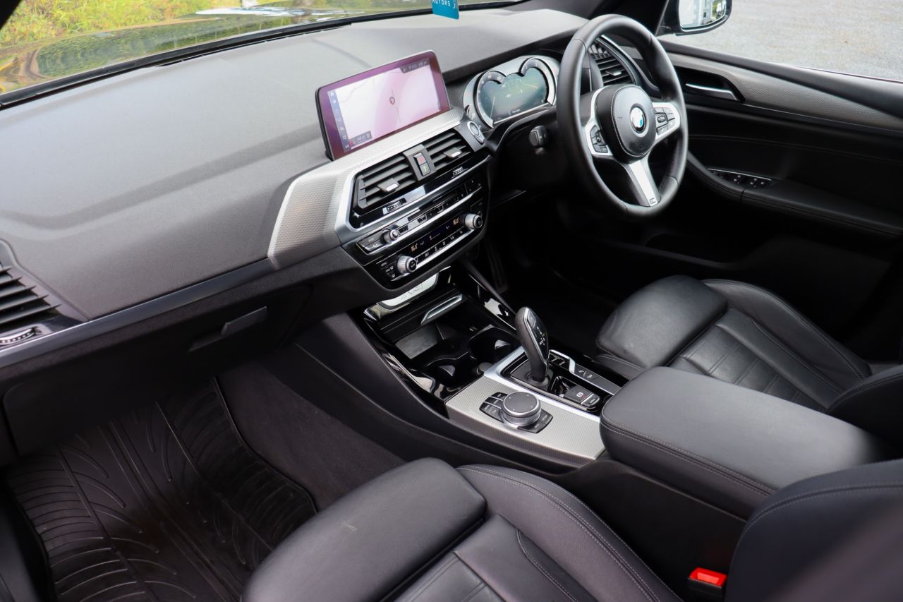 2019 BMW X3 2019 BMW X3 20d xDrive M-Sport 190BHP Sapphire Black, M-Performance Kitted with a Full BMW Service History! No additional Duty to ROI, VRT estimate is &euro;7800 - MOT until July 2027 - Heated Leather - Reversing Camera - Self Opening / Closing Boot - Air Conditioning - Parking Sensors - Bluetooth - Cruise Control - Sat Nav Alloy Wheels are Optional Extra £995 Check us out on Facebook, Instagram and Google reviews - Finance Available with £0 deposit - PART EXCHANGE WELCOME - 3 MONTHS WARRANTY - FINANCE AVAILABLE - vehicle photo 10 for sale on PureCar