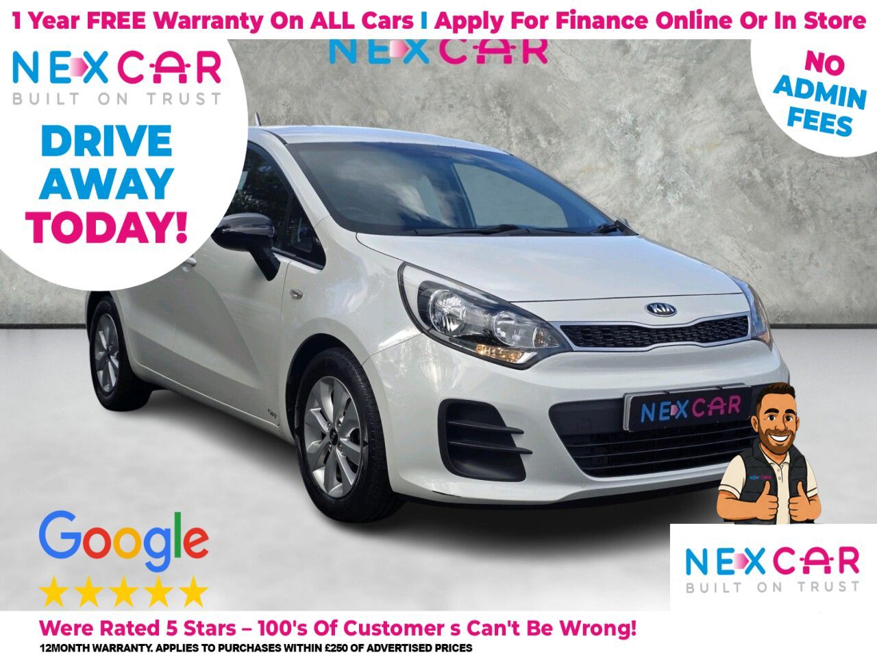 2016 KIA RIO 1.25 SR7 Hatchback 5dr Petrol Manual Euro 6 (84 bhp)