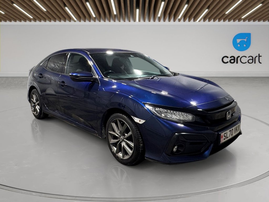 Blue 2021 Honda Civic Hatchback Front-wheel drive Manual