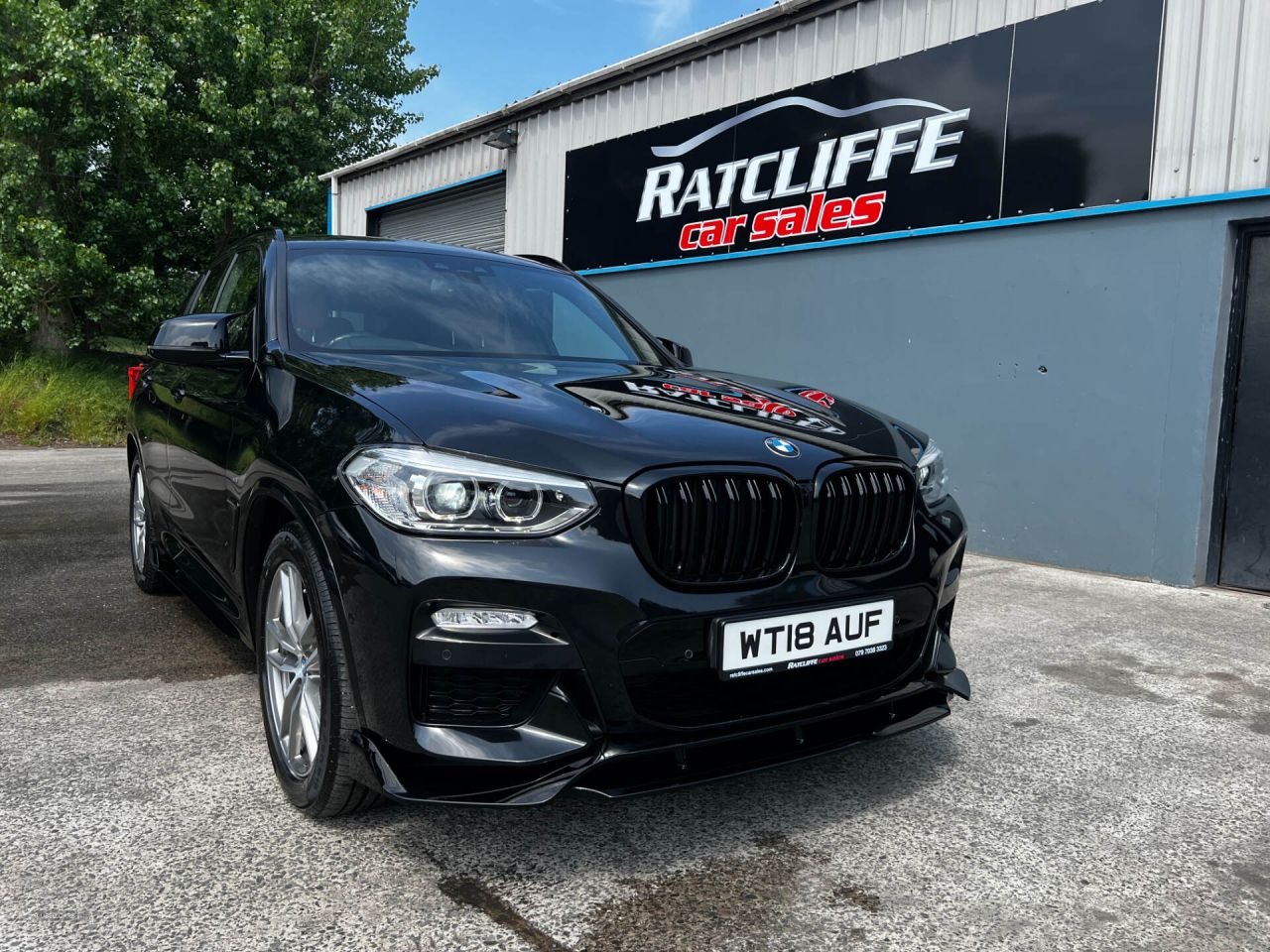 2018 BMW X3 Jun 2018 BMW X3 xDrive20d M Sport 5dr Step Auto 2018 BMW X3 xDrive20d M Sport 5dr Step Auto, ONLY 79425 MILES, MOT MAY 27, 5 SERVICES, JUST SERVICED, GLEAMING BLACK WITH TARE COGNAC LEATHER INTERIOR, SPEC INCLUDES SAT NAV, HANDS FREE, HEATED LEATHER SEATS, DAB RADIO, REVERSE CAMERA, FULL ELECTRICS, FACTORY TINTED WINDOWS, NEW AERO BODYKIT, QUAD EXHAUSTS, MSPORT MIRRORS, ALLOYS, STUNNING JEEP FIRST TO VIEW WILL BUY - vehicle photo 2 for sale on PureCar