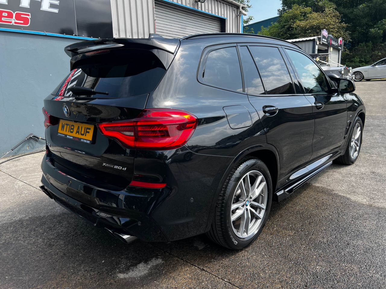 2018 BMW X3 Jun 2018 BMW X3 xDrive20d M Sport 5dr Step Auto 2018 BMW X3 xDrive20d M Sport 5dr Step Auto, ONLY 79425 MILES, MOT MAY 27, 5 SERVICES, JUST SERVICED, GLEAMING BLACK WITH TARE COGNAC LEATHER INTERIOR, SPEC INCLUDES SAT NAV, HANDS FREE, HEATED LEATHER SEATS, DAB RADIO, REVERSE CAMERA, FULL ELECTRICS, FACTORY TINTED WINDOWS, NEW AERO BODYKIT, QUAD EXHAUSTS, MSPORT MIRRORS, ALLOYS, STUNNING JEEP FIRST TO VIEW WILL BUY - vehicle photo 4 for sale on PureCar