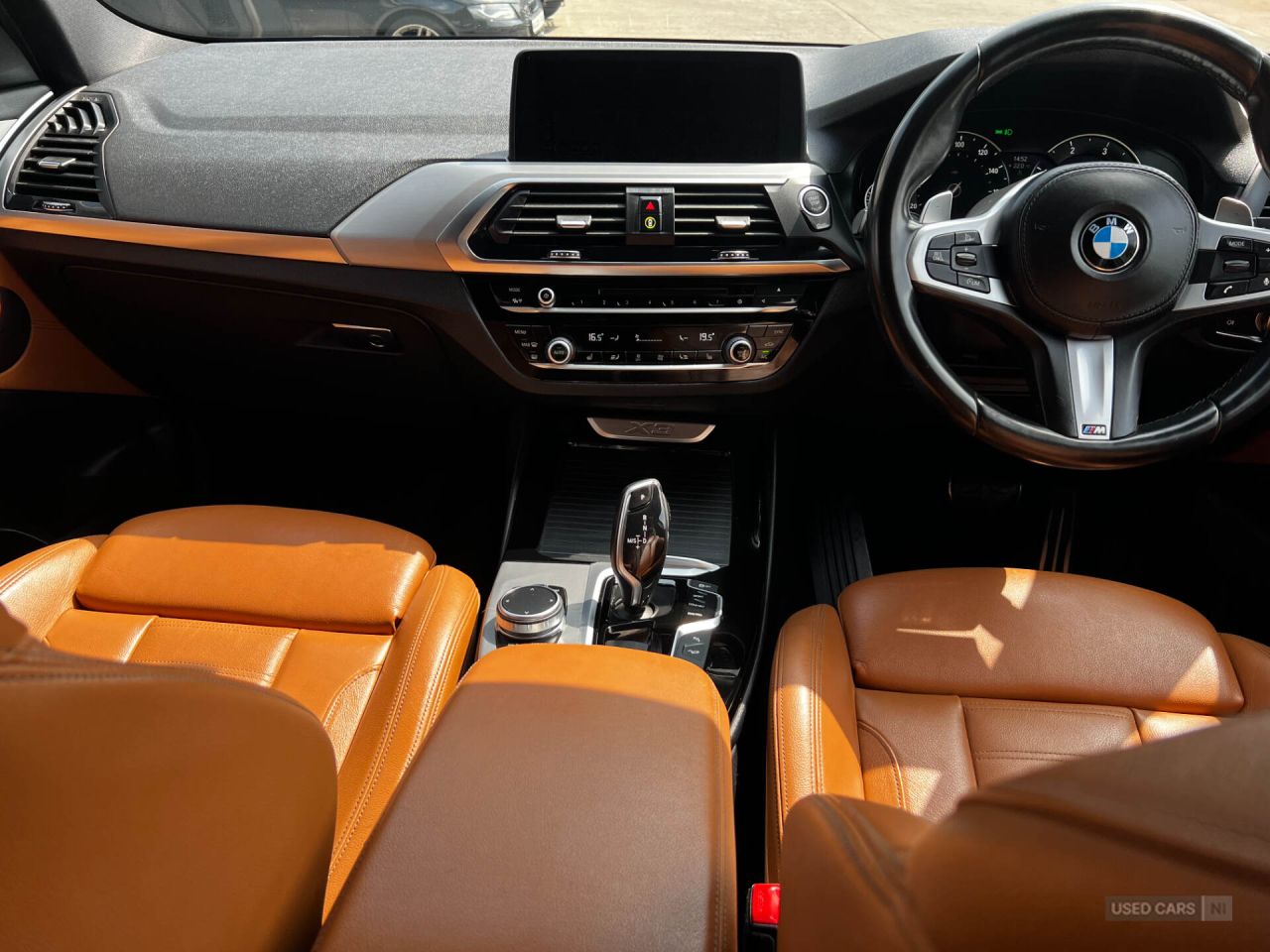 2018 BMW X3 Jun 2018 BMW X3 xDrive20d M Sport 5dr Step Auto 2018 BMW X3 xDrive20d M Sport 5dr Step Auto, ONLY 79425 MILES, MOT MAY 27, 5 SERVICES, JUST SERVICED, GLEAMING BLACK WITH TARE COGNAC LEATHER INTERIOR, SPEC INCLUDES SAT NAV, HANDS FREE, HEATED LEATHER SEATS, DAB RADIO, REVERSE CAMERA, FULL ELECTRICS, FACTORY TINTED WINDOWS, NEW AERO BODYKIT, QUAD EXHAUSTS, MSPORT MIRRORS, ALLOYS, STUNNING JEEP FIRST TO VIEW WILL BUY - vehicle photo 9 for sale on PureCar