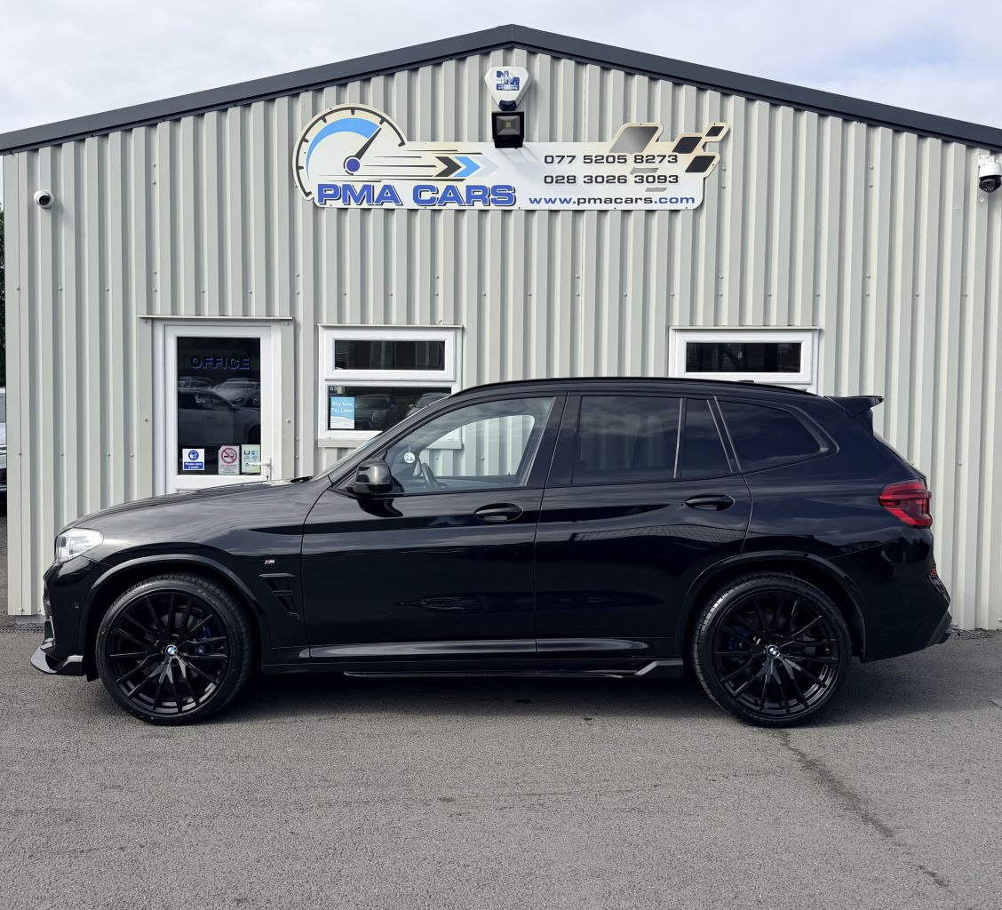 2020 BMW X3 2020 BMW X3 2.0d M Sport Auto xDrive 190 Bhp Automatic Great Finance packages available Only 91000 Miles Sapphire Black with black leather interior New 21" Alloy wheels are optional extra M Performance brakes X3M M Performance kit Quad exhausts Rear privacy glass Parking sensors Reverse camera Virtual dash Harman Kardon premium sound system Wireless phone charger Angel eye headlights Xenon headlights Led taillights Led front fog lights Full black leather interior Heated seats Satellite navigation system Air conditioning Multi function steering wheel Cruise control Excellent condition throughout Instant in-house finance, Drive away today All Finance packages can be adjusted to best suit your budget Low deposit options available Credit and debit cards accepted £20950 07752058273 07763705142 02830263093 - vehicle photo 6 for sale on PureCar