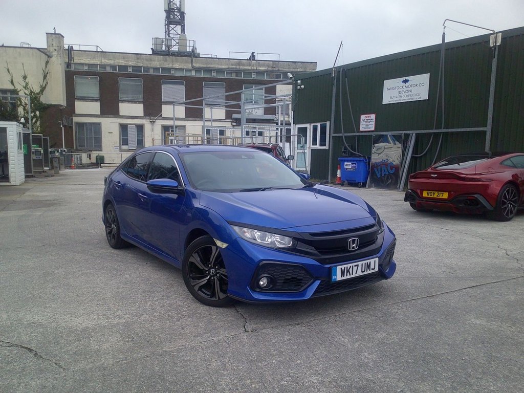 Blue 2017 Honda Civic Hatchback Front-wheel drive Manual