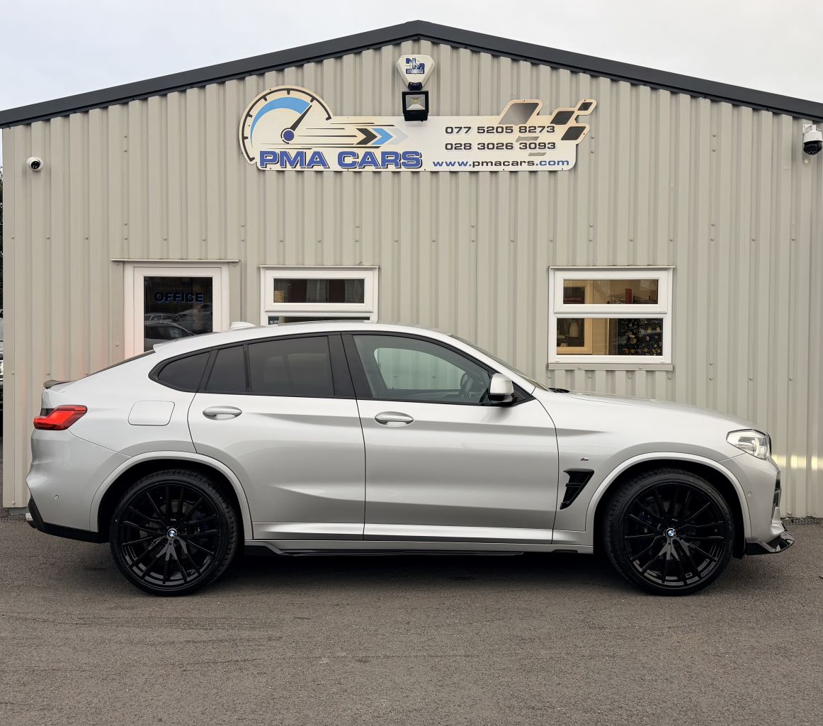 2019 BMW X4 2019 BMW X4 2.0d M Sport Auto 190 Bhp Automatic xDrive Great Finance packages available 80000 Miles Met Silver with Black leather interior New 21" Alloy wheels are optional extra X4M M Performance kit Quad exhausts Rear privacy glass Parking sensors Reverse camera Angel eye headlights Xenon headlights Led taillights Led front fog lights Full black leather interior Heated seats Satellite navigation system Air conditioning Multi function steering wheel Cruise control Power tailgate Excellent condition throughout Instant in-house finance, Drive away today All Finance packages can be adjusted to best suit your budget Low deposit options available Credit and debit cards accepted £21450 07752058273 07763705142 02830263093 - vehicle photo 3 for sale on PureCar