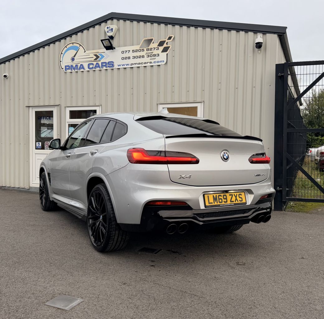 2019 BMW X4 2019 BMW X4 2.0d M Sport Auto 190 Bhp Automatic xDrive Great Finance packages available 80000 Miles Met Silver with Black leather interior New 21" Alloy wheels are optional extra X4M M Performance kit Quad exhausts Rear privacy glass Parking sensors Reverse camera Angel eye headlights Xenon headlights Led taillights Led front fog lights Full black leather interior Heated seats Satellite navigation system Air conditioning Multi function steering wheel Cruise control Power tailgate Excellent condition throughout Instant in-house finance, Drive away today All Finance packages can be adjusted to best suit your budget Low deposit options available Credit and debit cards accepted £21450 07752058273 07763705142 02830263093 - vehicle photo 4 for sale on PureCar