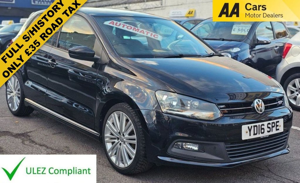 Black 2016 Volkswagen Polo Hatchback Front-wheel drive Automatic