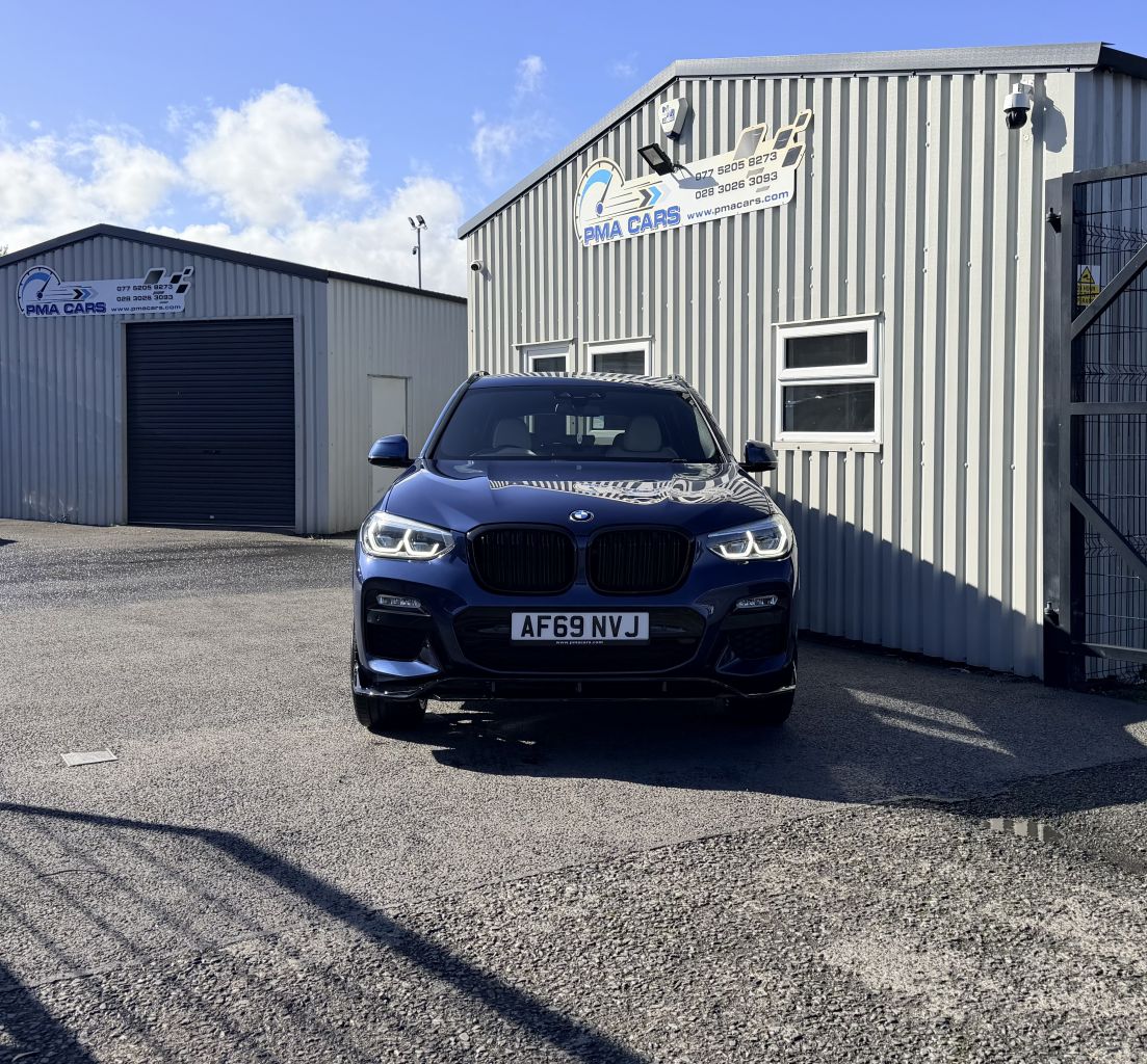 2019 BMW X3 2019 BMW X3 2.0d M Sport Auto xDrive 190 Bhp Automatic Great Finance packages available Only 45000 Miles Phytonic Blue with oyster leather interior New 21" Alloy wheels are optional extra X3M M Performance kit Quad exhausts Rear privacy glass Parking sensors Reverse camera Angel eye headlights Xenon headlights Led taillights Led front fog lights Full black leather interior Heated seats Satellite navigation system Air conditioning Multi function steering wheel Cruise control Excellent condition throughout Instant in-house finance, Drive away today All Finance packages can be adjusted to best suit your budget Low deposit options available Credit and debit cards accepted £23750 07752058273 07763705142 02830263093 - vehicle photo 2 for sale on PureCar