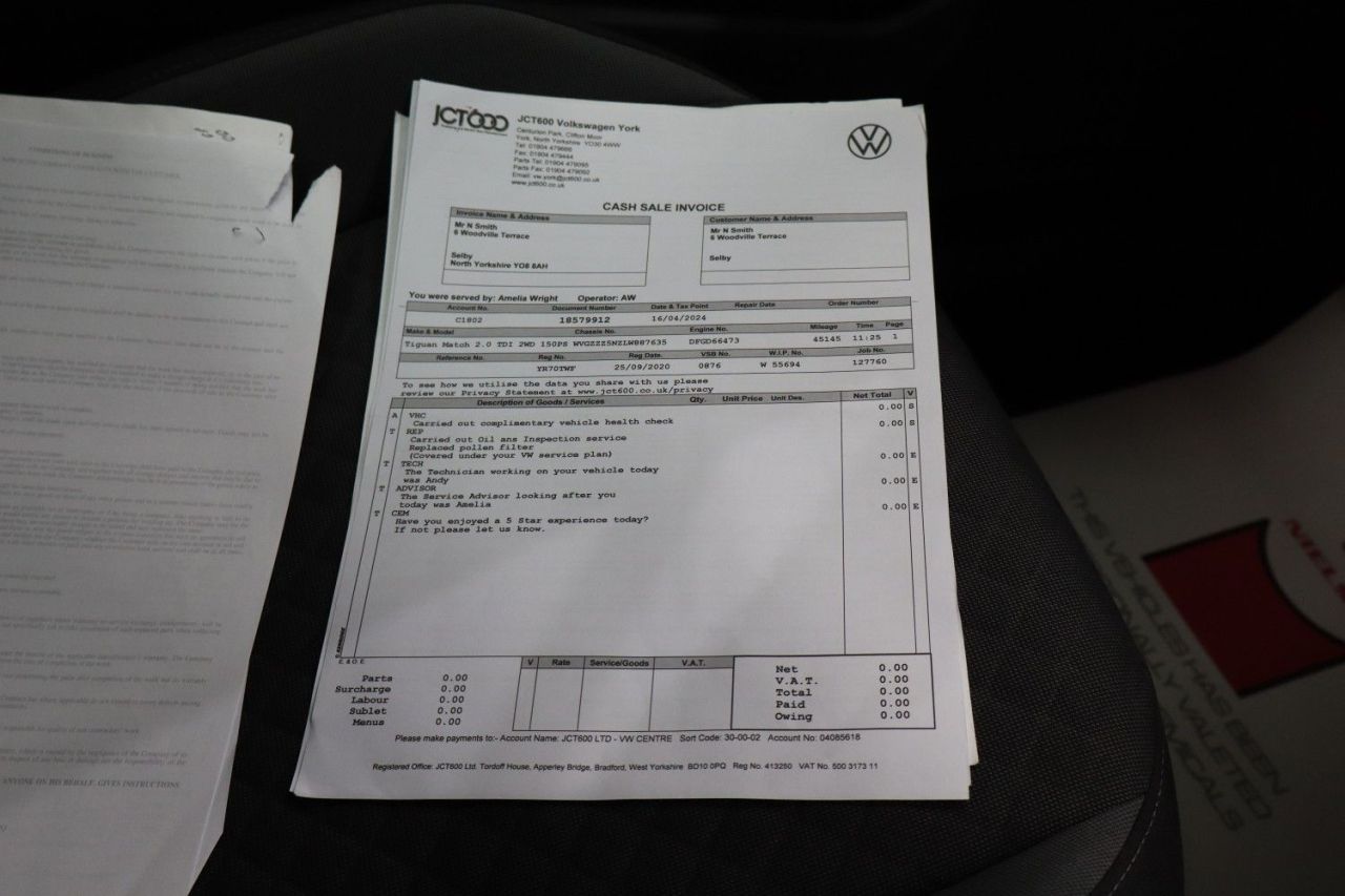 2020 VOLKSWAGEN TIGUAN 2.0 TDI Match SUV 5dr Diesel DSG Euro 6 (s/s) (150 ps) HIGH SPEC TIGUAN / R - vehicle photo 32 for sale on PureCar