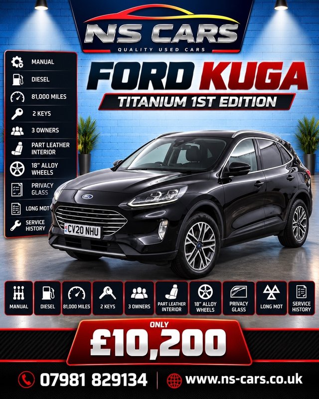 2020 Ford Kuga 2.0 EcoBlue MHEV Titanium First Edition SUV 5dr Diesel Manual Euro 6 (s/s) (150 ps)