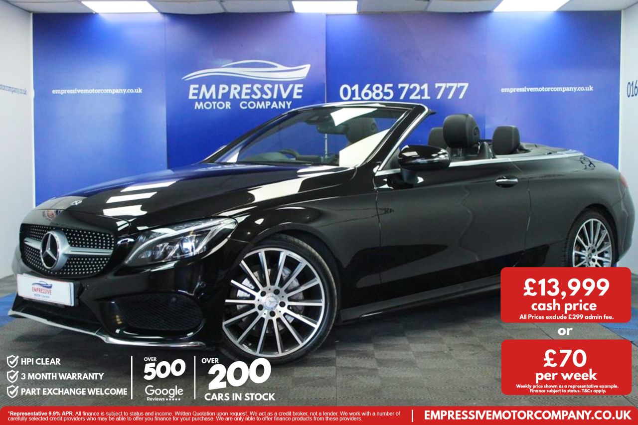 2017 17 MERCEDES-BENZ C CLASS 2.1 C220d AMG Line Cabriolet 2dr Diesel G-Tronic+ Euro 6 (s/s) (170 ps)