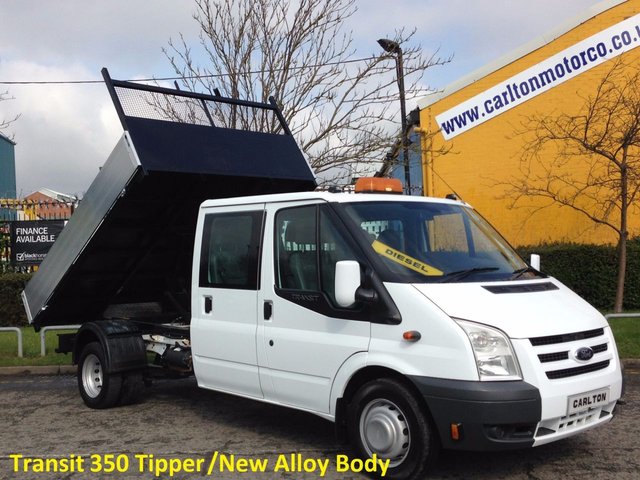 2009 59 Ford Transit 115 T350L D/Cab Tipper [ New Build Alloy Body ] Low mileage Free UK Delivery 