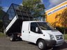 USED 2009 59 FORD TRANSIT 100 T350L D/Cab Caged Tipper+T/Lift [ Low Mileage 44k ] Free UK Delivery 