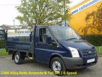 USED 2013 63 FORD TRANSIT 2.2Tdci 100 T300s Dropside / Pickup+ T/Lift Srw Ex Lease Free UK Delivery WITH TAIL LIFT 