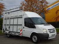 USED 2012 61 FORD TRANSIT 115 T350L High roof [ Glaziers / Frail Glass Carrier ] van Ex Lease FSH INTERNAL / EXTERNAL GLASS RACK 