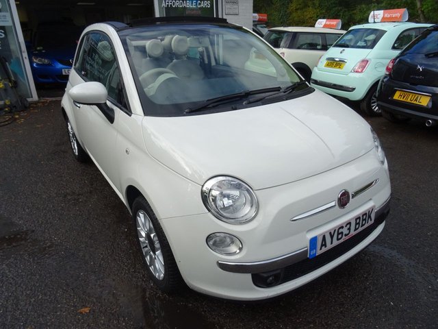 2013 63 Fiat 500 1.2 CONVERTIBLE LOUNGE 3d 69 BHP