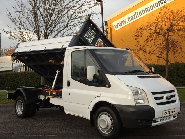 2010 60 Ford Transit 115 T350m [ 3Way ] Tipper 10.5ft Alloy Body Ex PLC Fsh, Free UK Delivery DRW 